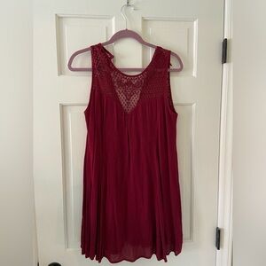 Flowy maroon dress